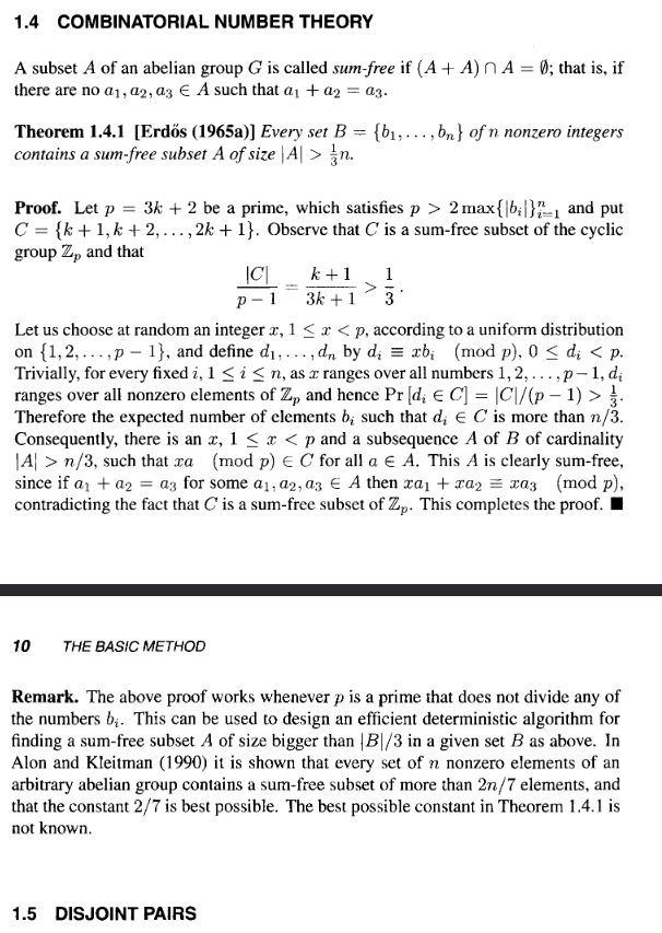 Noga and Alon’s material on the matter